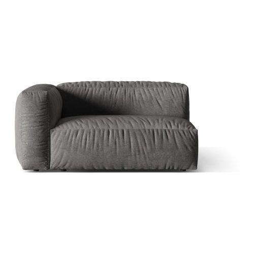 Szürke buklé kanapé modul (bal oldali) Martina – Micadoni Home