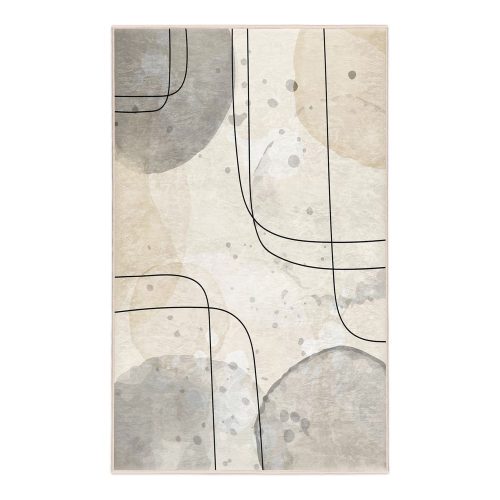 Szürke-krémszínű mosható szőnyeg 80x150 cm Simple Lines – Mila Home