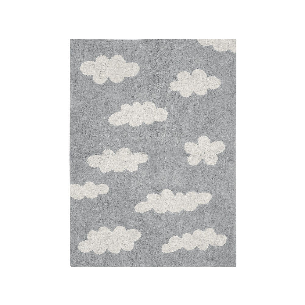 Szürke mosható kézi szövésű pamutkeverék gyerek szőnyeg 120x160 cm Clouds Grey – Lorena Canals