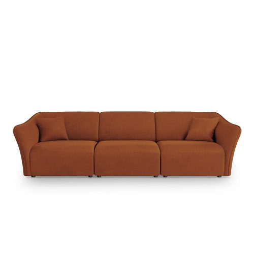 Téglavörös buklé kanapé 292 cm Tokyo – Cosmopolitan Design