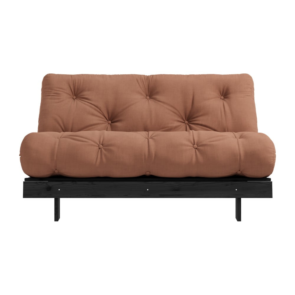 Téglavörös kinyitható kanapé 140 cm Roots Black Night – Karup Design