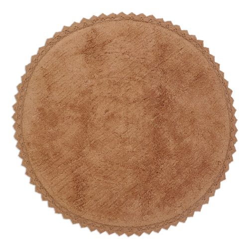 Téglavörös mosható kézi szövésű pamut kerek szőnyeg ø 110 cm Perla Toffee – Nattiot