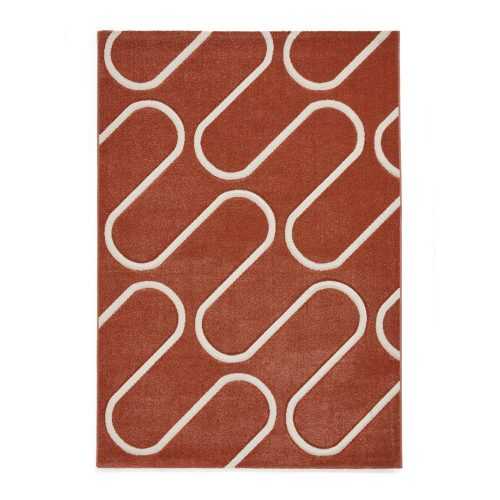 Téglavörös szőnyeg 80x150 cm Linear Curve – Catherine Lansfield