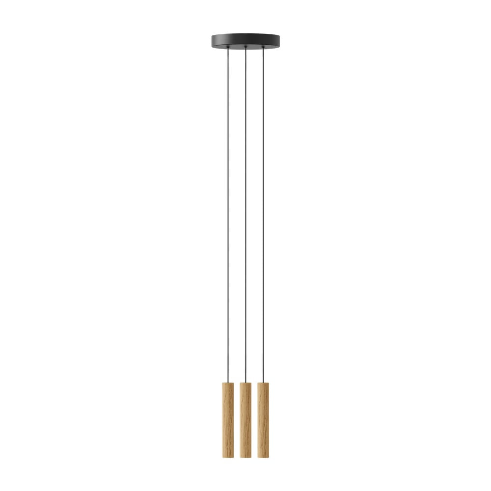 Tölgyfa LED függőlámpa fa búrával ø 3 cm Chimes – UMAGE