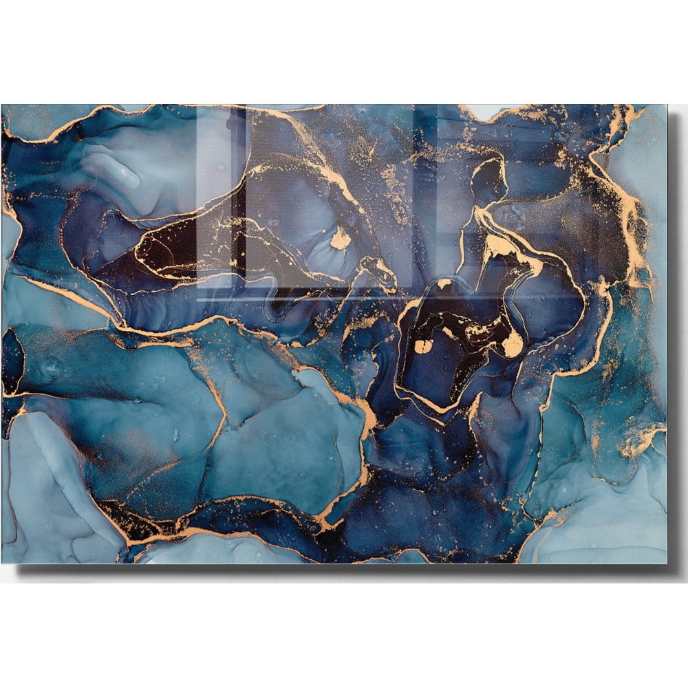 Üveg kép 100x70 cm Dark Marble – Wallity