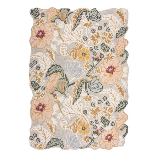 Világos rózsaszín kézi szövésű gyapjú szőnyeg 200x290 cm Daphne Shaped Floral – Flair Rugs