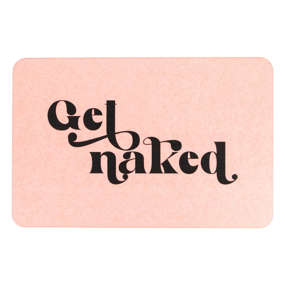 Világos rózsaszín kovaföld fürdőszobai kilépő 39x60 cm Get Naked – Artsy Doormats