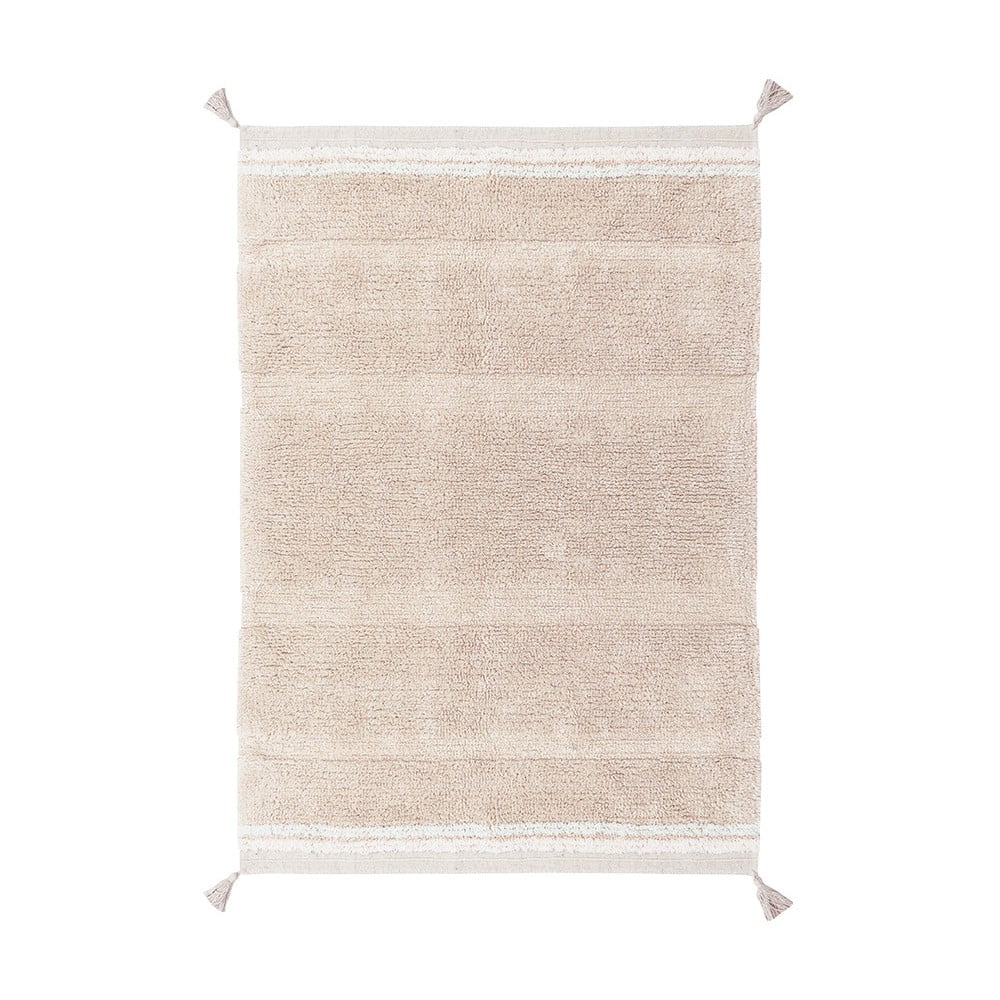 Világos rózsaszín mosható kézi szövésű pamut szőnyeg 90x130 cm Bloom Rose – Lorena Canals