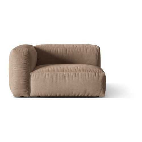 Világosbarna buklé kanapé modul (bal oldali) Martina – Micadoni Home