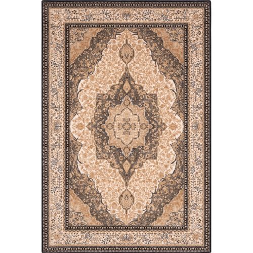 Világosbarna gyapjú szőnyeg 133x180 cm Charlotte – Agnella