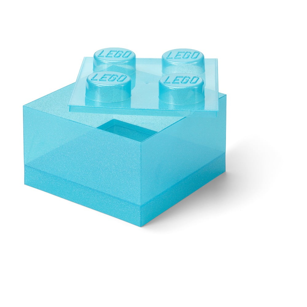 Világoskék műanyag gyerek tárolódoboz 25x25x18 cm – LEGO®