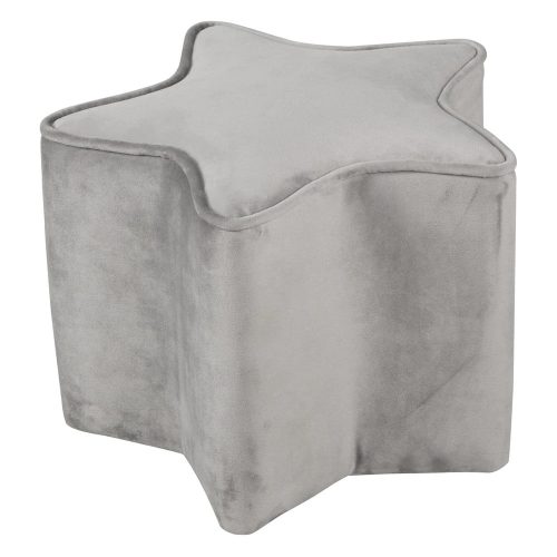 Világosszürke bársony gyerek puff Lil Sofa – Roba