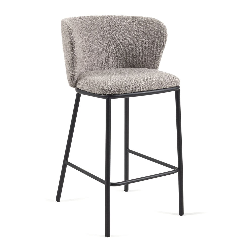 Világosszürke bárszék (ülésmagasság 65 cm) Ciselia – Kave Home