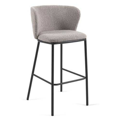 Világosszürke bárszék (ülésmagasság 75 cm) Ciselia – Kave Home