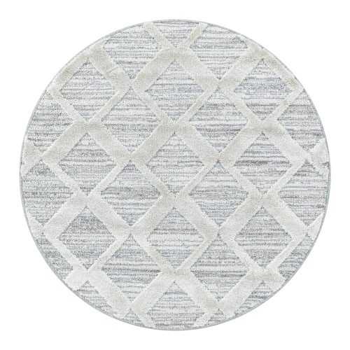 Világosszürke kerek szőnyeg ø 80 cm Pisa – Ayyildiz Carpets