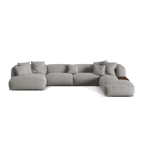 Világosszürke moduláris sarokkanapé (jobb oldali-U alakú) Martina – Micadoni Home