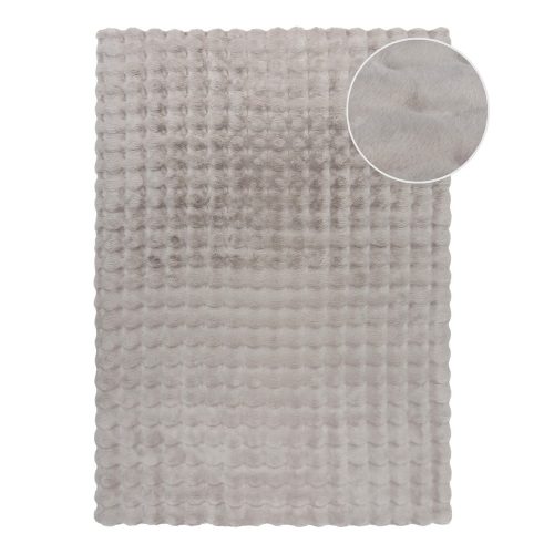Világosszürke szintetikus szőrme szőnyeg 80x150 cm Waffle Faux Fur – Flair Rugs