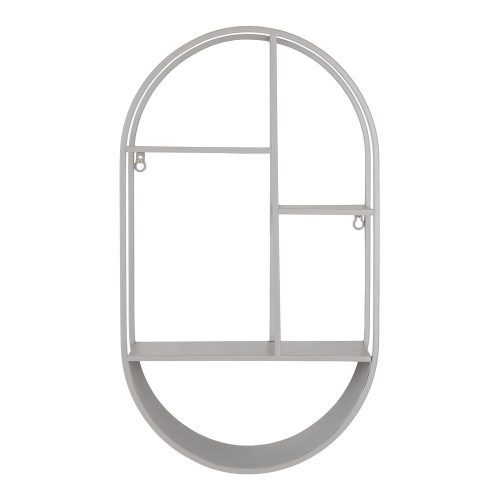 Világosszürke többszintes fém fali polc 35 cm Feira – House Nordic
