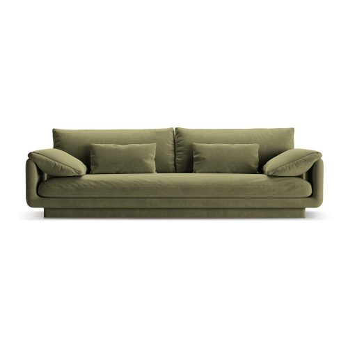 Világoszöld bársony kanapé 250 cm Torino – Micadoni