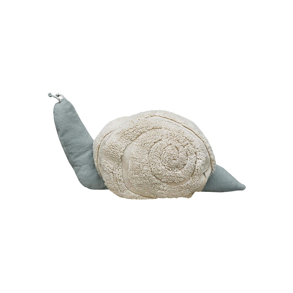 Világoszöld-krémszínű gyerek puff Mr. Snail – Lorena Canals