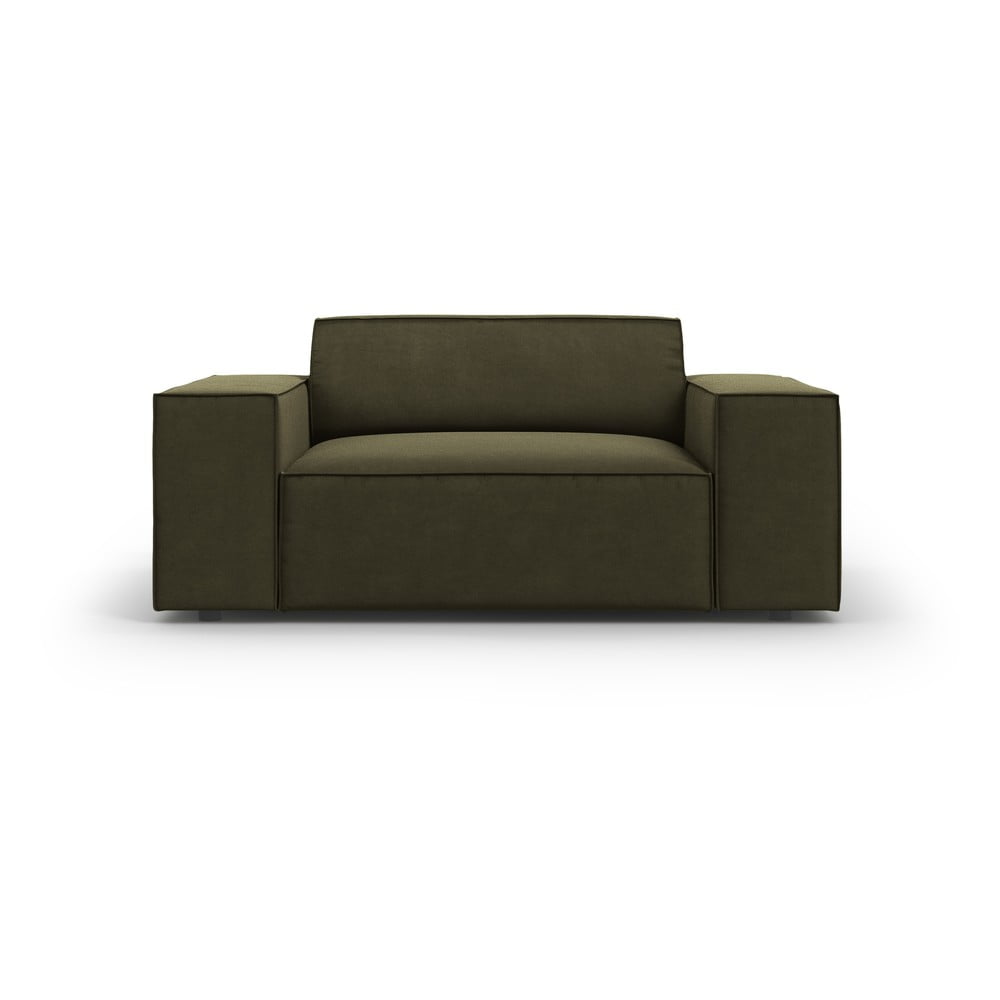 Zöld bársony fotel Jodie – Micadoni Home