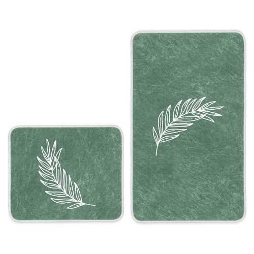Zöld fürdőszobai kilépő szett 2 db-os 60x100 cm – Mila Home