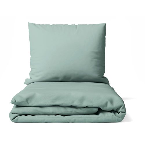 Zöld kétszemélyes mikroszatén ágyneműhuzat 200x200 cm Basic – Bonami Essentials