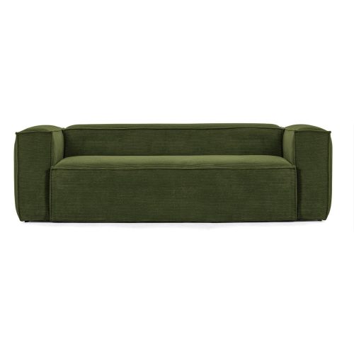 Zöld kordbársony kanapé 240 cm Blok – Kave Home