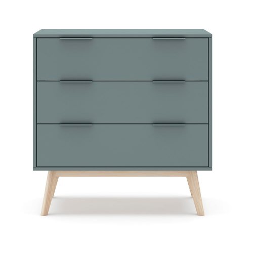 Zöld-szürke magas komód 80x83 cm Pisco – Marckeric