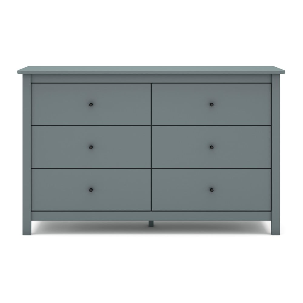 Zöldesszürke borovi fenyő alacsony komód 130x80 cm Misti – Marckeric