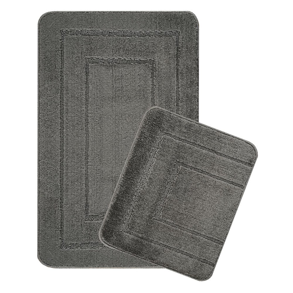 Antracitszürke fürdőszobai kilépő szett 2 db-os 50x80 cm Cerceve – Foutastic