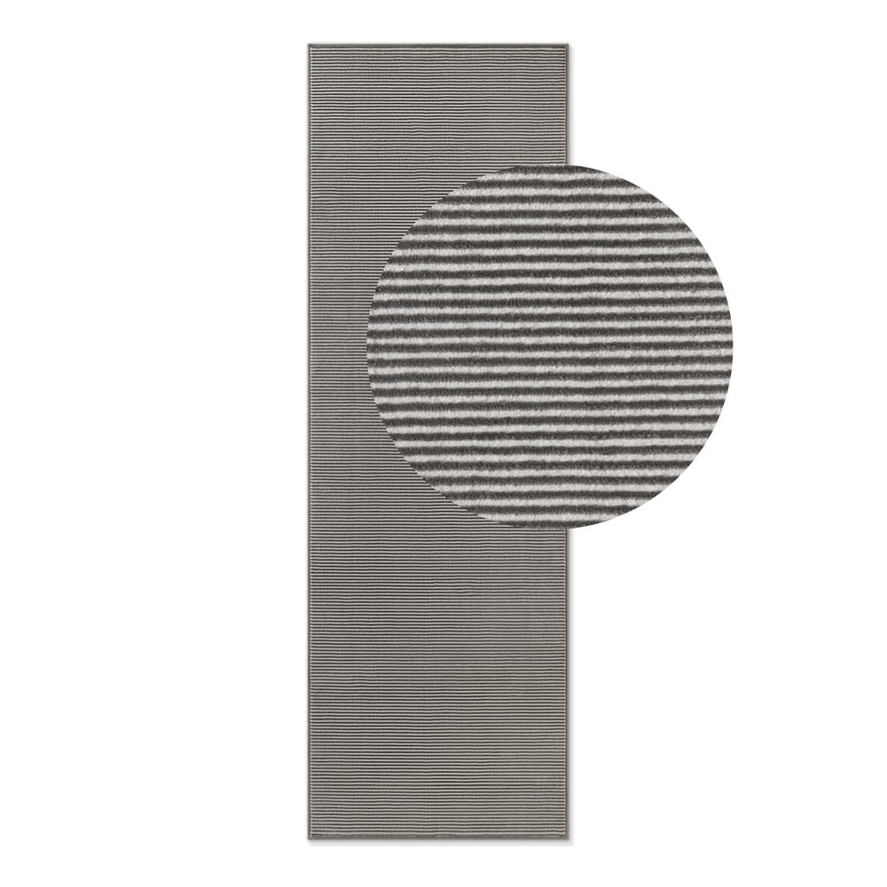 Antracitszürke-krémszínű futószőnyeg 80x240 cm Perles Dolomite – Elle Decoration