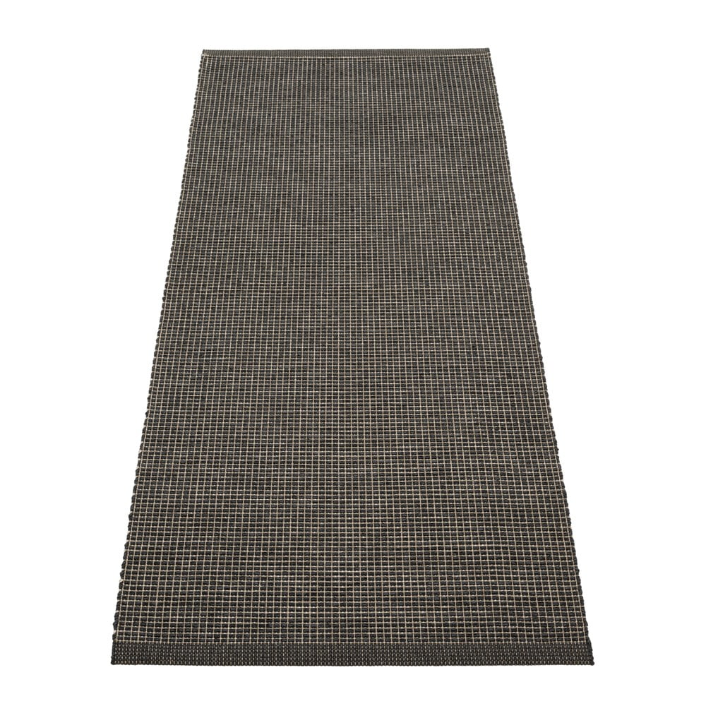Antracitszürke kültéri-beltéri futószőnyeg 70x180 cm Emm Black Linen – Pappelina