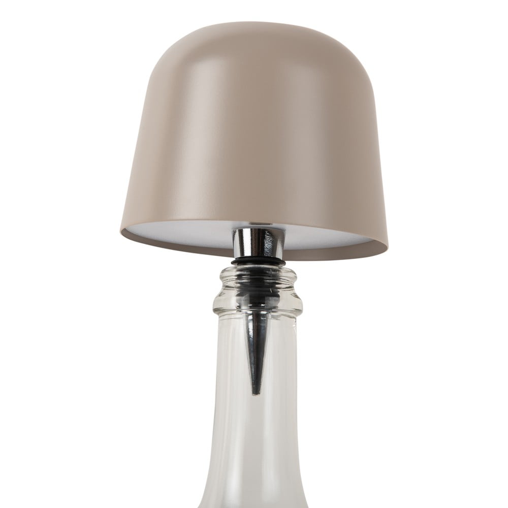Bézs LED asztali lámpa üvegre fém búrával (magasság 13 cm) Cone Hat LED – Leitmotiv