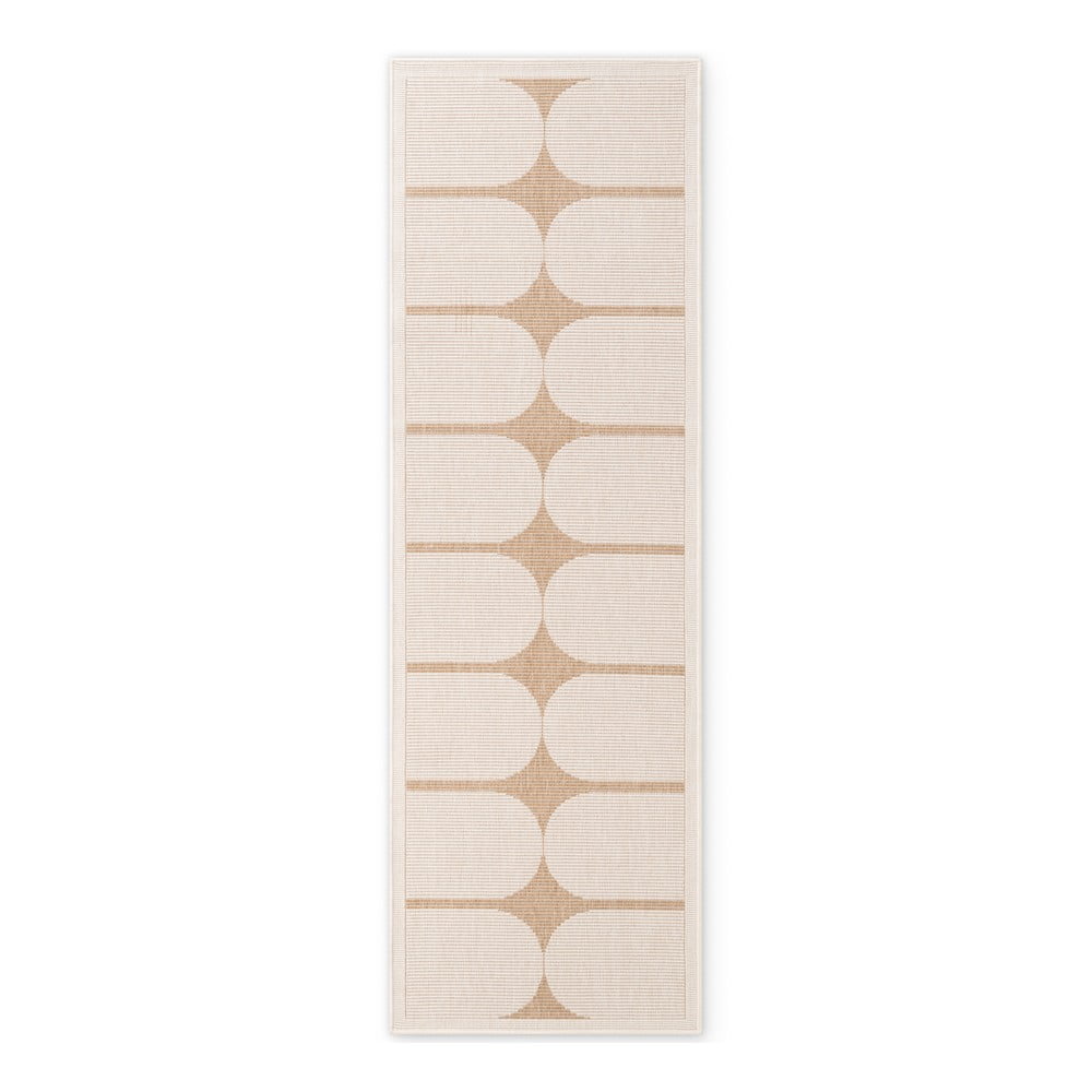 Bézs-elefántcsont színű kültéri-beltéri futószőnyeg 80x250 cm Duet Bowen – NORTHRUGS