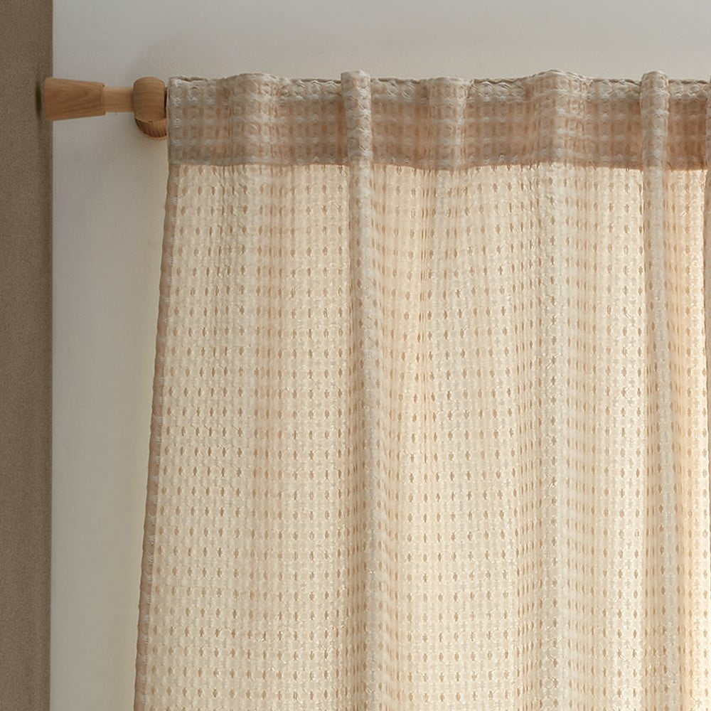 Bézs fényáteresztő függöny 140x229 cm Muscat Waffle – Pineapple Elephant