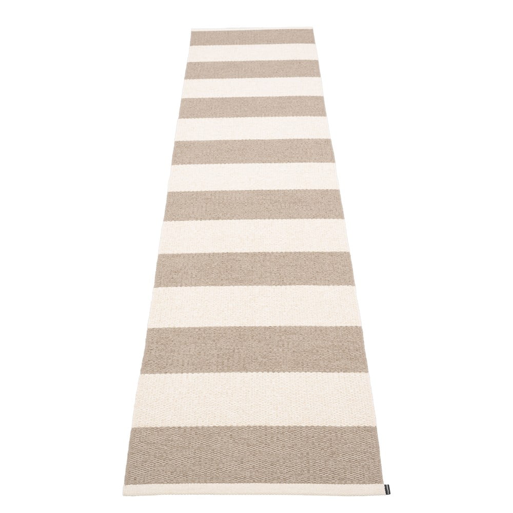 Bézs-krémszínű kültéri-beltéri futószőnyeg 70x300 cm Bob Mud Vanilla – Pappelina