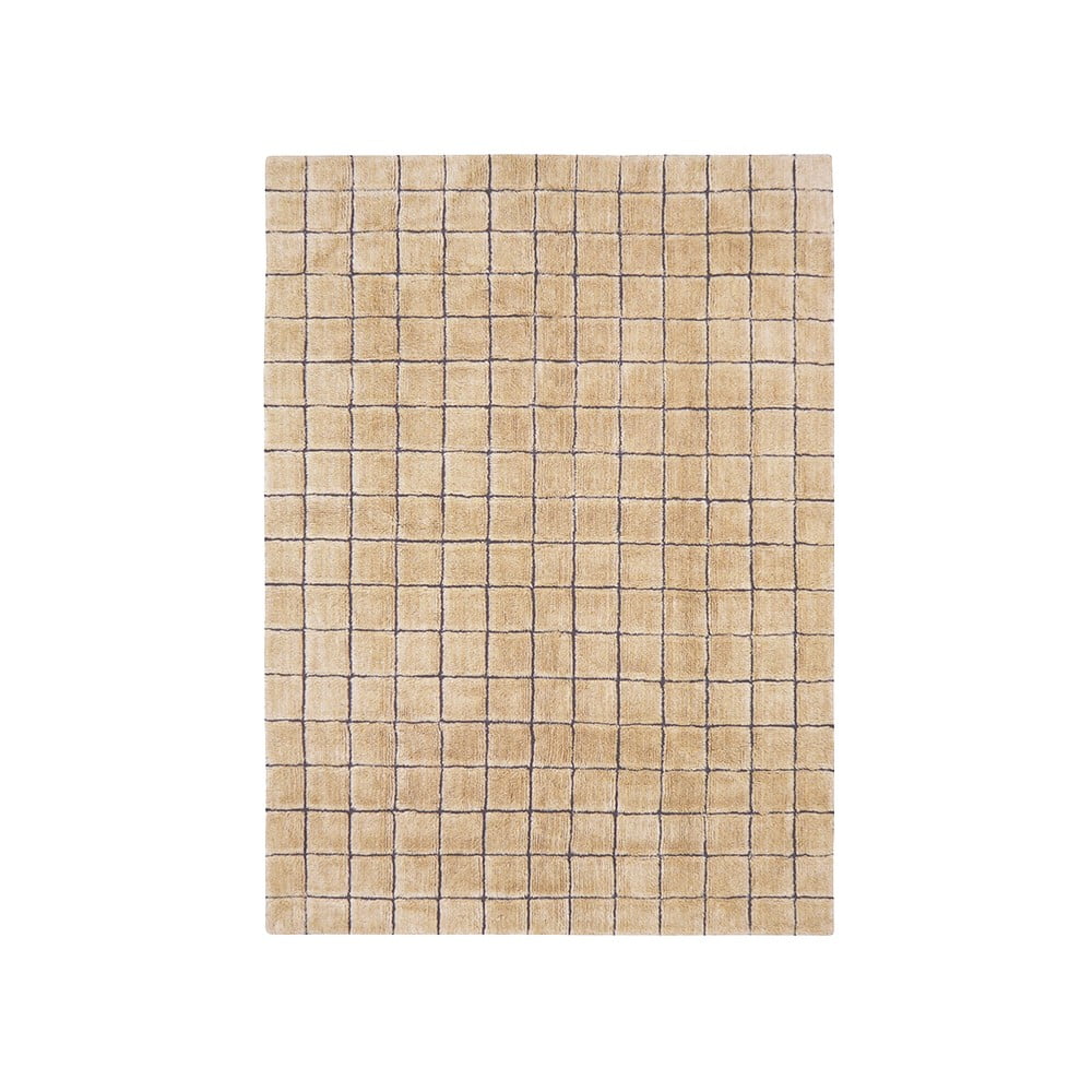 Borostyán színű kézi szövésű gyapjú szőnyeg 230x300 cm Mosaic Amber – Lorena Canals