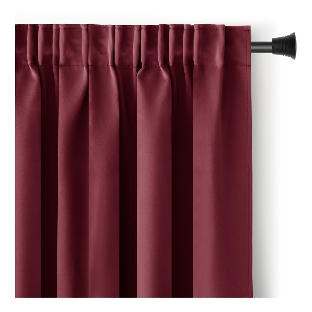 Borvörös sötétítő termo függöny 140x270 cm Pleat – Restilo