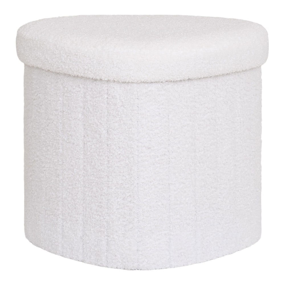 Fehér buklé puff Medford – House Nordic