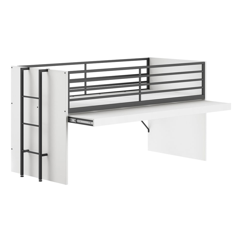 Fehér galéria gyerekágy ágyráccsal 90x200 cm Sam – Vipack