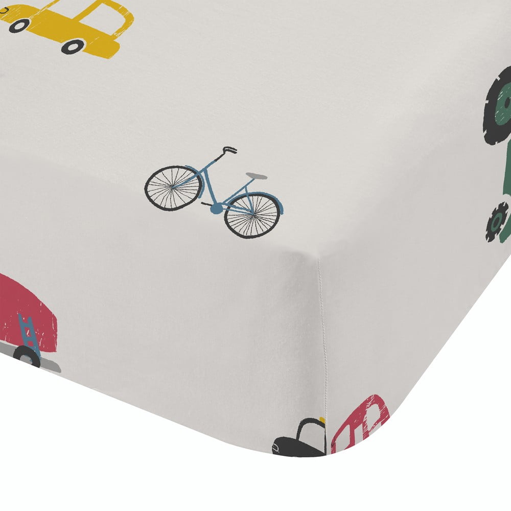 Fehér gumis pamut gyerek lepedő babaágyhoz 70x140 cm Transport – Bianca