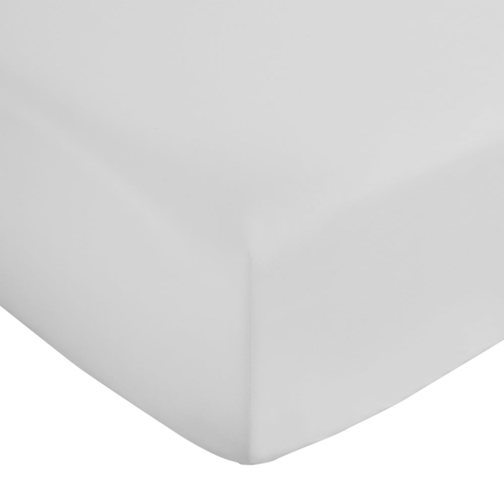 Fehér gumis pamut-szatén lepedő 185x200 cm Cotton Sateen – Bianca