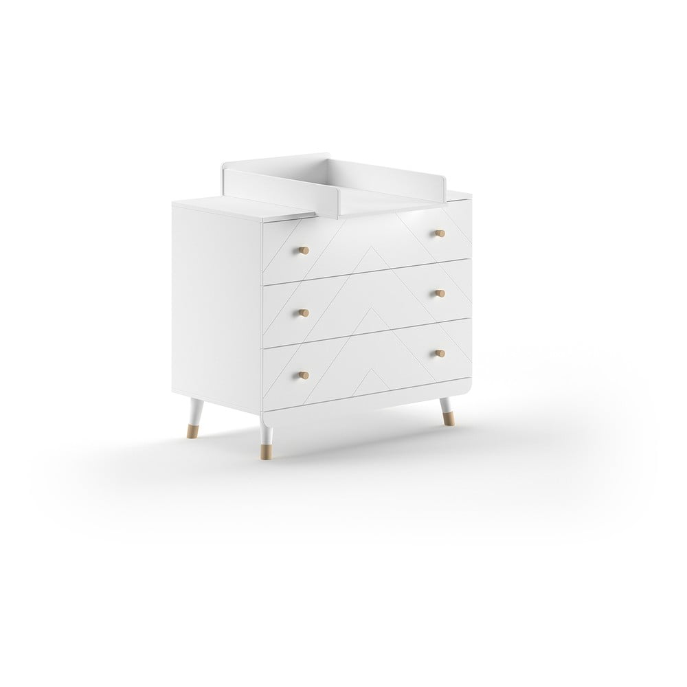 Fehér gyerek komód pelenkázó feltéttel 100x100x74 cm Billy – Vipack