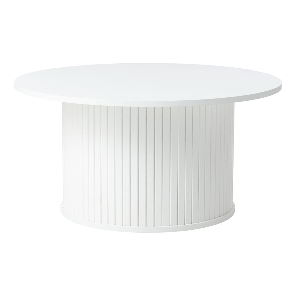 Fehér kerek dohányzóasztal Nola – Unique Furniture