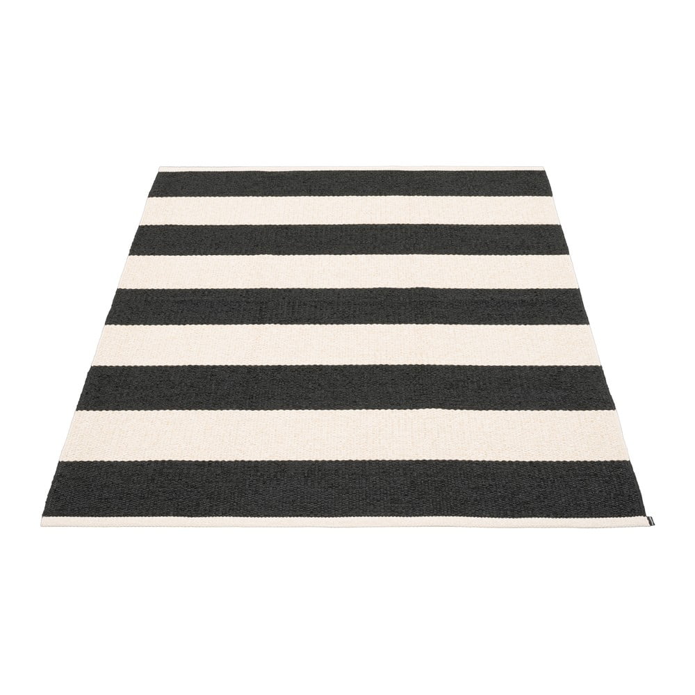 Fekete-fehér kültéri-beltéri szőnyeg 140x180 cm Bob Black Vanilla – Pappelina