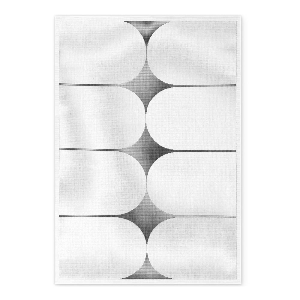 Fekete-fehér kültéri-beltéri szőnyeg 200x290 cm Duet Bowen – NORTHRUGS