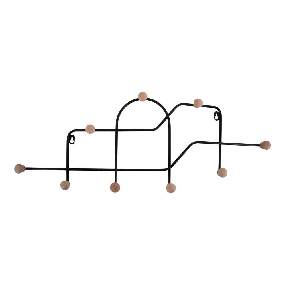 Fekete fém fali fogas 71 cm Maze – PT LIVING