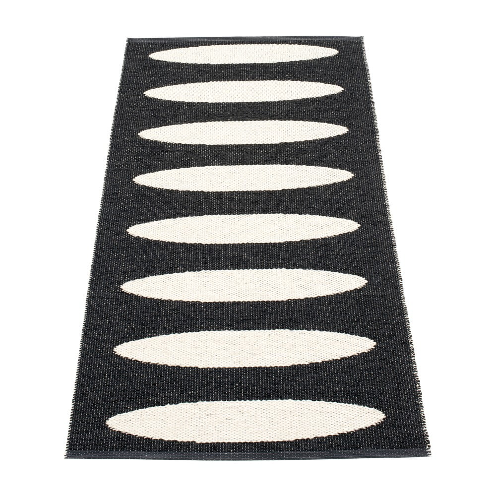Fekete kültéri-beltéri futószőnyeg 70x150 cm Ella Black – Pappelina