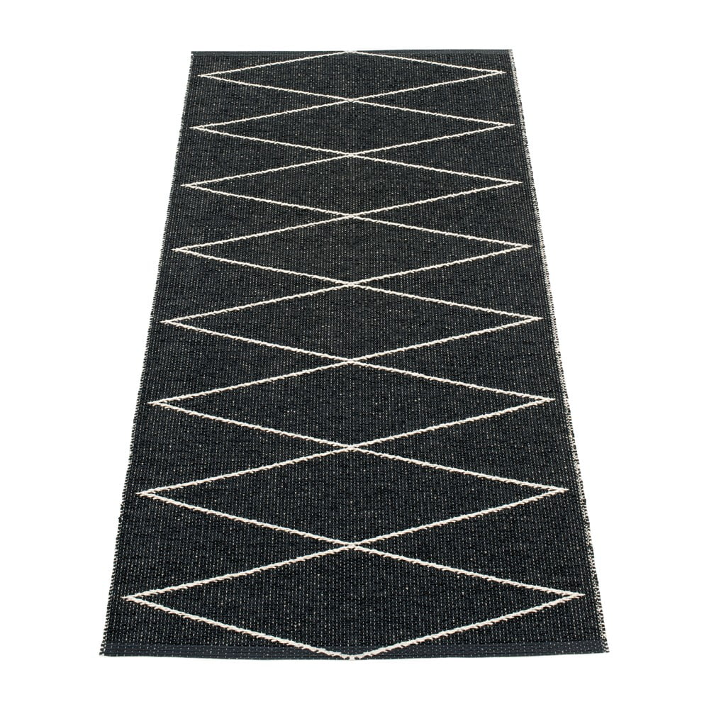 Fekete kültéri-beltéri futószőnyeg 70x160 cm Max Black – Pappelina